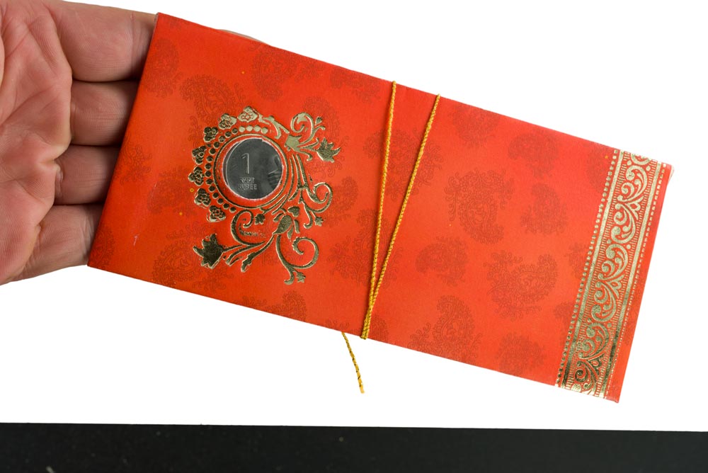 Enveloppe cadeau de mariage – Ganesh Éléphant Indien – Papier artisanal