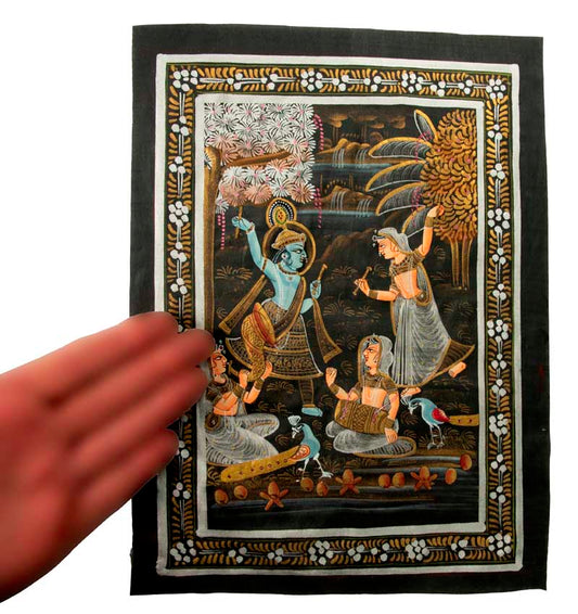 Peinture Moghole Indienne – Radha et Krishna Dansant