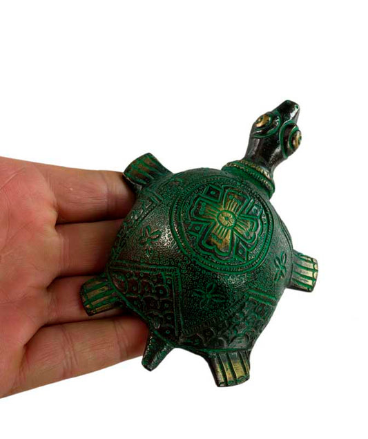 Presse-Papier Tortue Dhokra – Art Tribal Bastar Inde