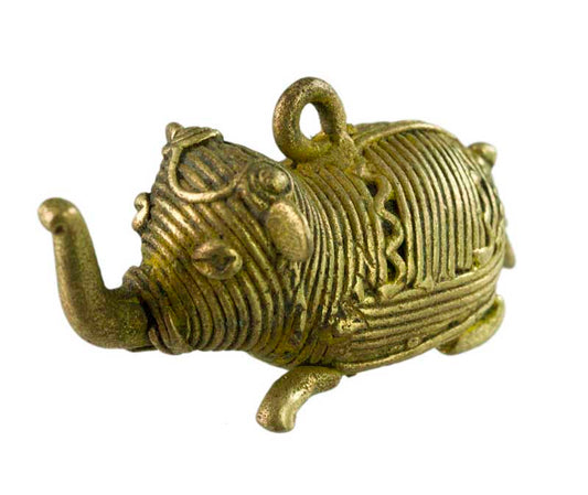 Figurine Dhokra Éléphant En Laiton – Art Tribal Bastar Orissa Inde