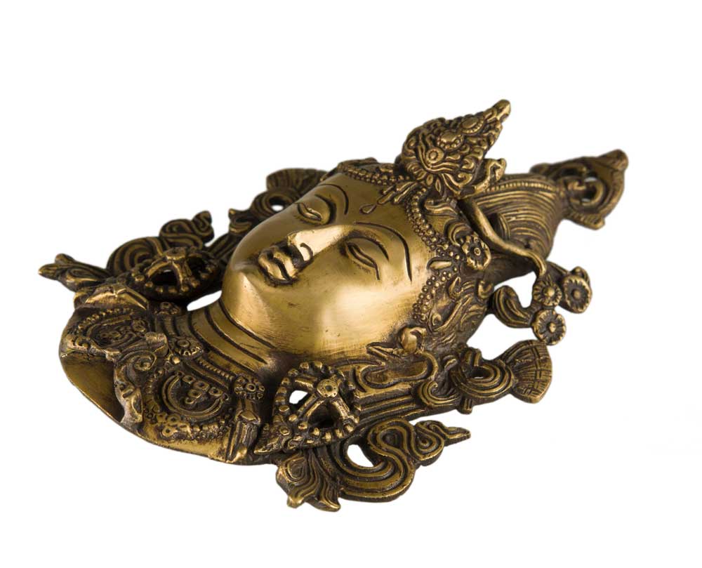 Décoration Murale Bouddhiste Visage De Tara En Laiton – Artisanat Du Népal