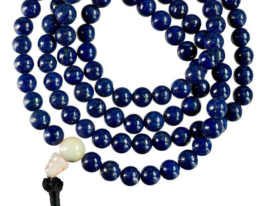 Mala Tibétain Lapis Lazuli – Collier Bouddhiste Pour La Méditation