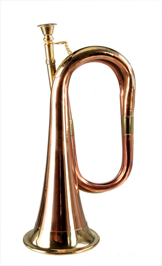 Clairon Trompette Militaire En Cuivre – Instrument Festif Artisanal Indien