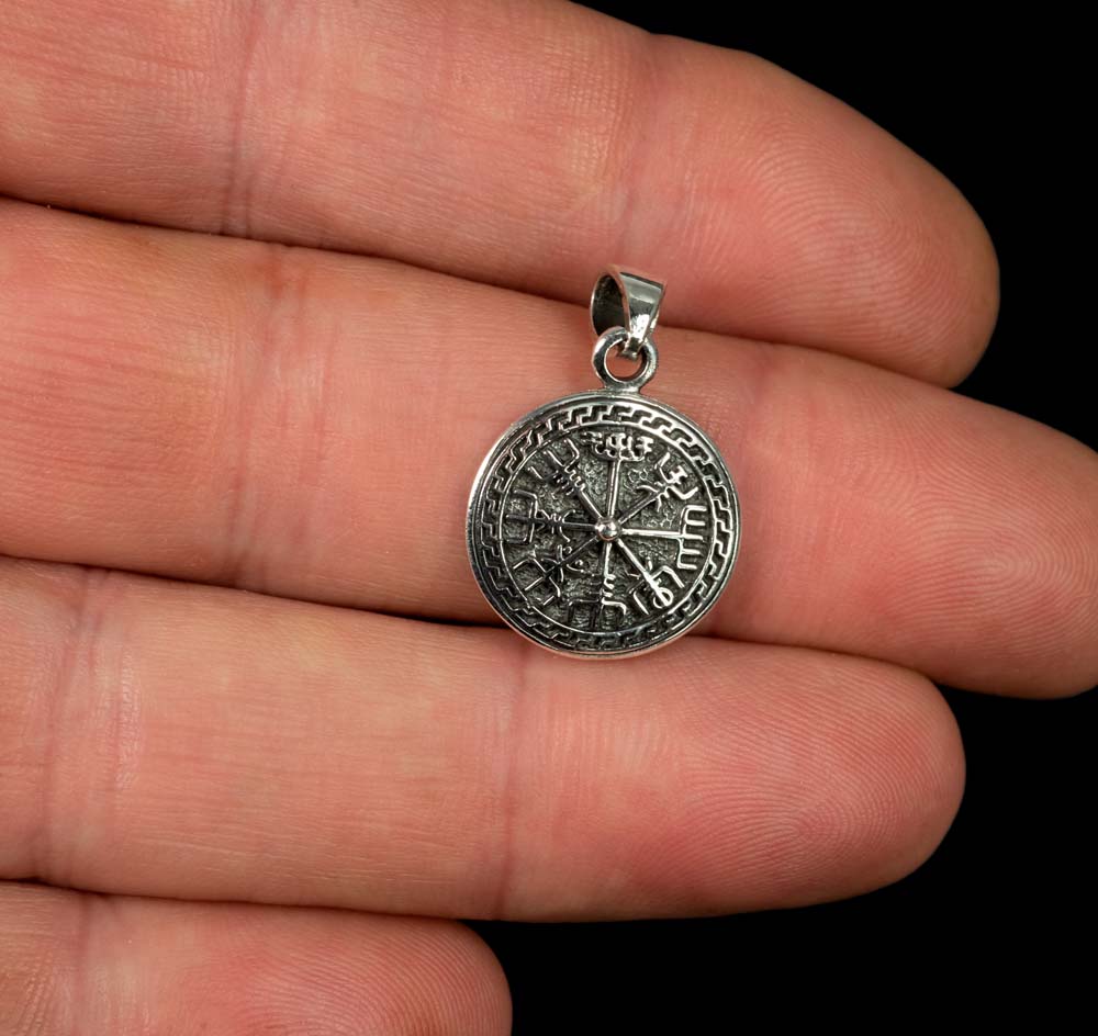 Pendentif Vegvísir Viking en Argent 925