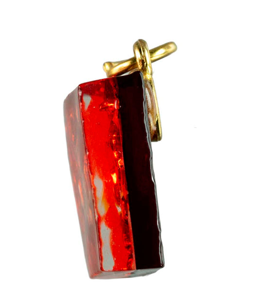 Pendentif Carré en Verre de Murano – Bijou d’Art Italien Authentique