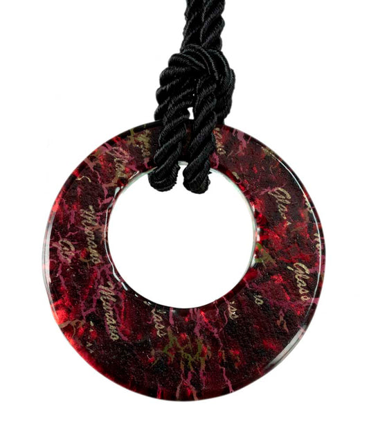 Collier en Verre de Murano - Pendentif Donut : Bijou Authentique de Venise