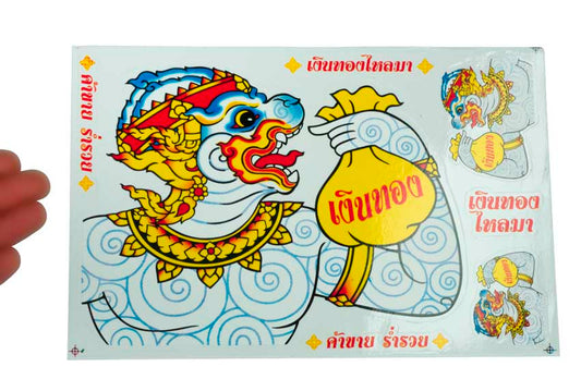 Stickers Thaïlande Hanuman – Autocollant Sak Yant en Vinyle Transparent