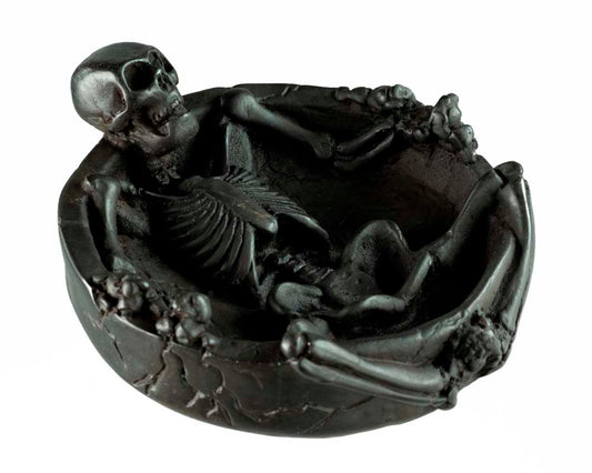 Cendrier Tête De Mort Squelette En Résine – Décoration Gothique Artisanale Du Népal