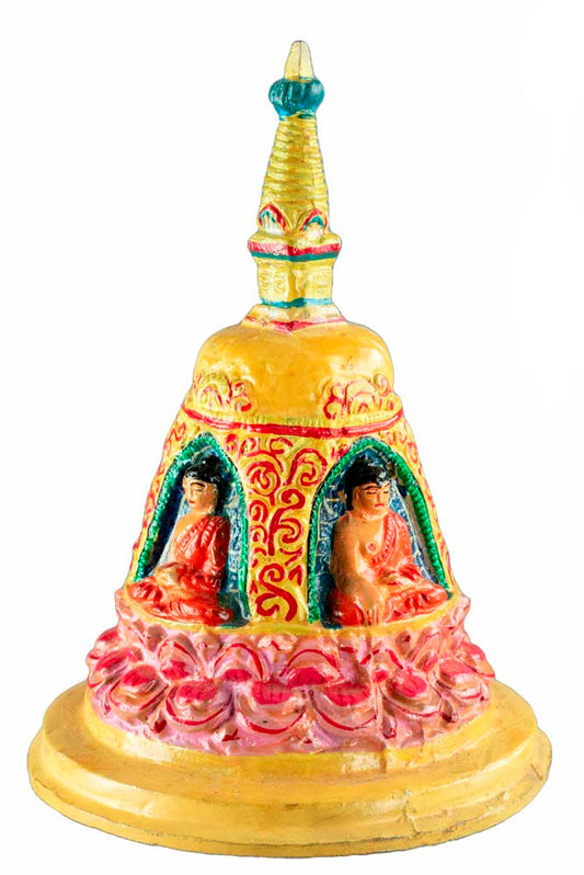 Stupa Tibétain En Métal – Chörten Bouddhiste Pour Autel Et Méditation