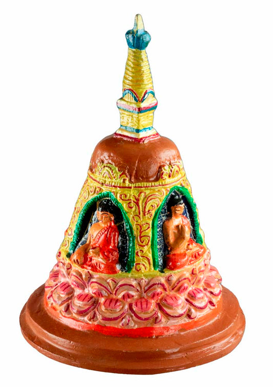 Stupa Tibétain En Métal – Reliquaire Bouddhiste Pour Autel