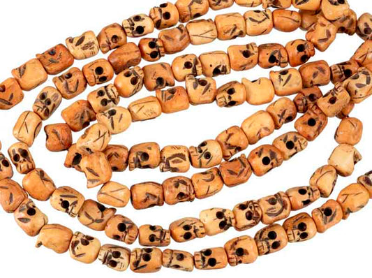 Mala Tibétain Tête De Mort En Os De Yak – Chapelet Bouddhiste 108 Perles