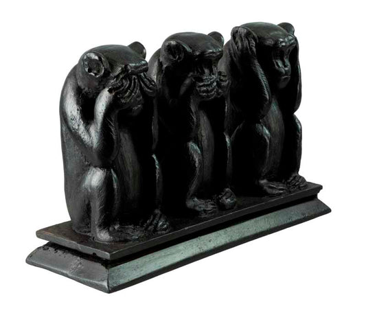 Statue 3 Singes de la Sagesse en Résine – Artisanat du Népal