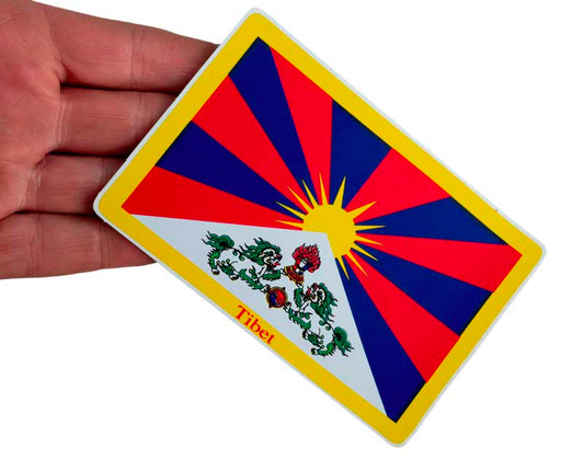 Sticker Drapeau Du Tibet – Autocollant Tibétain Symbole Spirituel