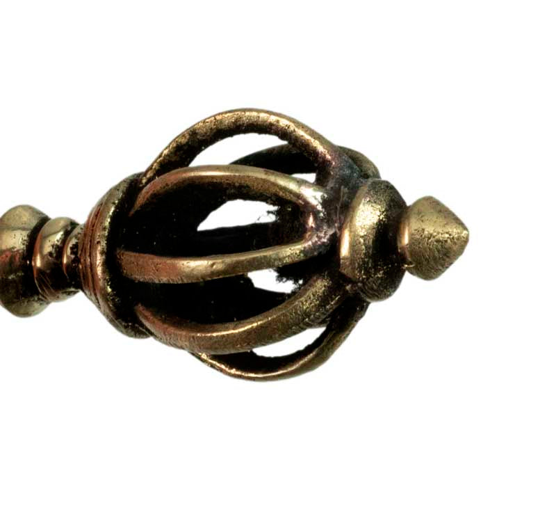 Vajra Dorje Tibétain En Laiton – Objet Rituel Bouddhiste Vajrayana Du Népal