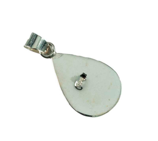 Pendentif Œil De Sainte Lucie Ou Œil De Shiva En Coquillage Et Argent Massif 925