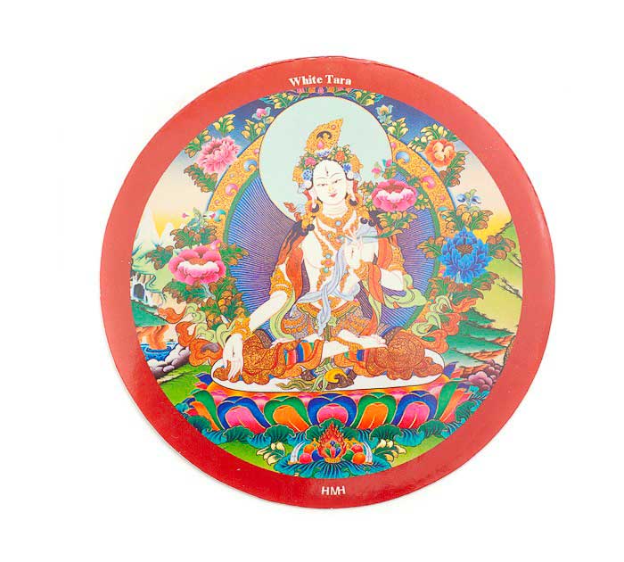 Sticker Intérieur White Tara – Tara Blanche Du Bouddhisme Tibétain