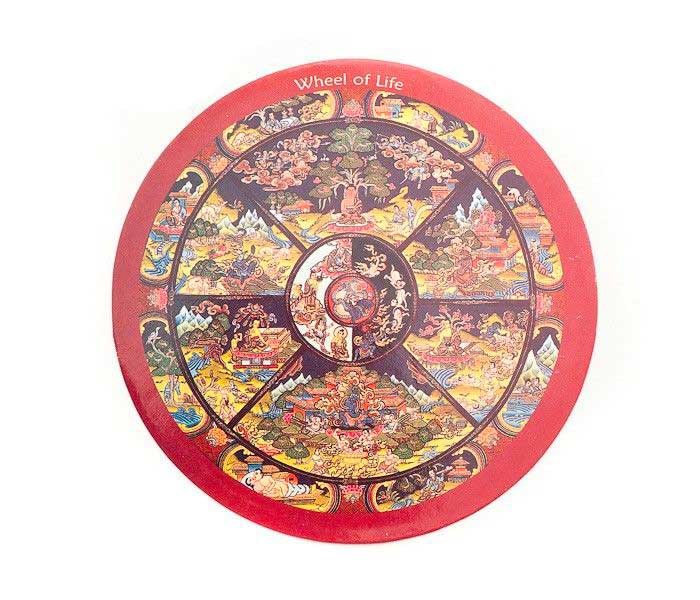 Sticker Intérieur Roue De La Vie – Symbole Du Bouddhisme Tibétain