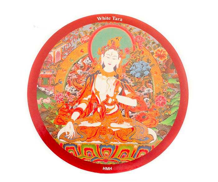 Sticker Intérieur White Tara – Tara Blanche Du Bouddhisme Tibétain