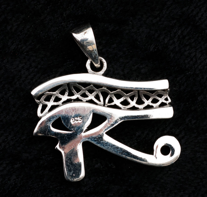 Pendentif Œil d’Horus en argent massif 925 – Symbole de protection et de renouveau (Copie) (Copie)
