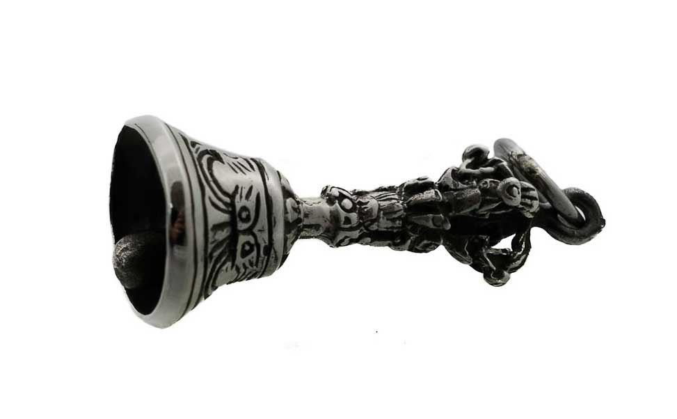 Pendentif bouddhiste Cloche et Dorje Vajra en Argent 925