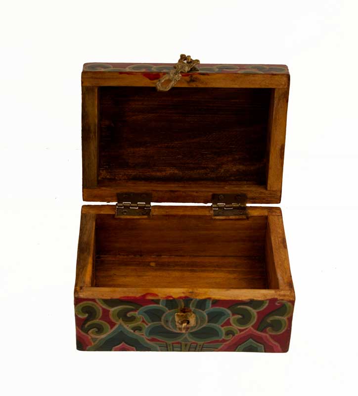 Boîte à bijoux artisanale du Népal – coffret Chepu et Kirtimukha décor sacré himalayen