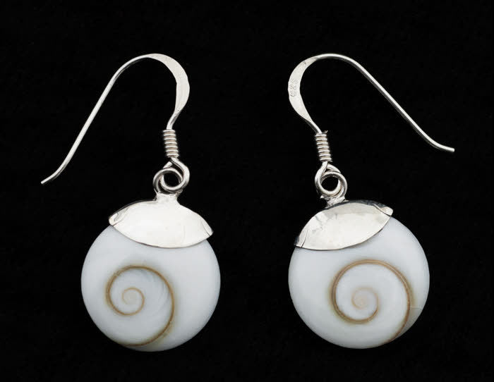 Boucles D’Oreilles Œil De Sainte Lucie Ou Œil De Shiva En Argent Massif 925
