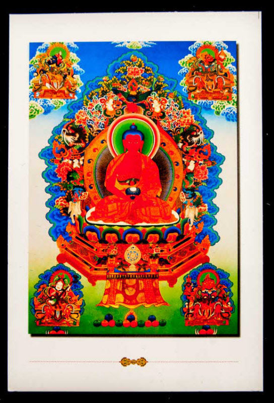Carte Postale Bouddha Amitabha Bouddhiste du Népal