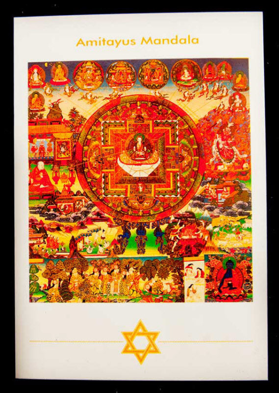 Carte Postale Mandala Bouddha Amitayus Bouddhiste du Népal