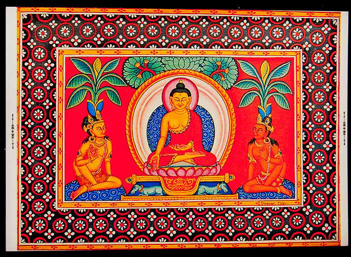 Carte Postale Bouddha Médecine – Art Spirituel Du Népal