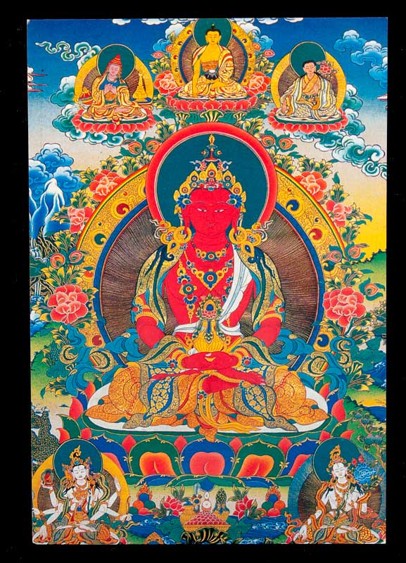 Carte Postale Bouddha Amitayus Bouddhiste du Népal