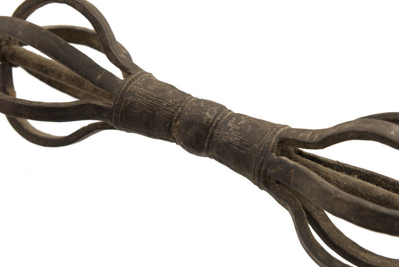 Ancien Dorje Vajra En Fer – Grand Modèle – Objet Rituel Bouddhiste Tibétain