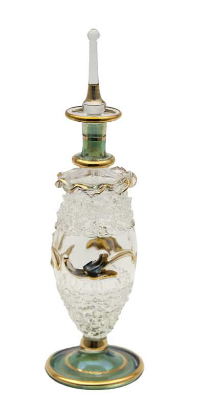 Flacon à Parfum Égyptien en Verre Soufflé – Artisanat Traditionnel