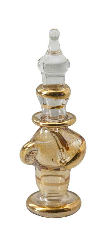 Flacon À Parfum Égyptien Jaune En Verre Soufflé – Artisanat Traditionnel