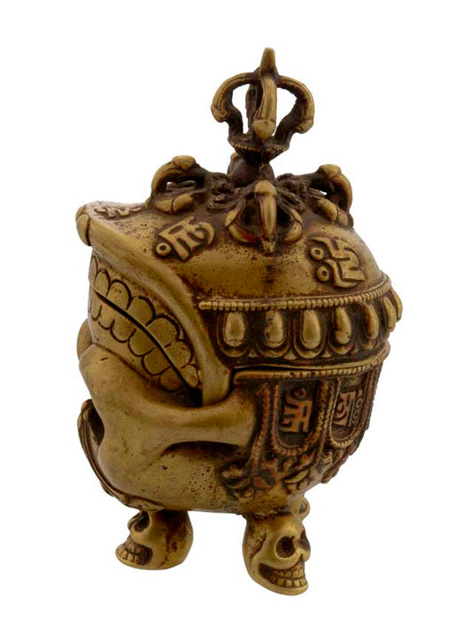 Kapala Tibétain en Laiton – Coupe Rituelle Bouddhiste Tantrique