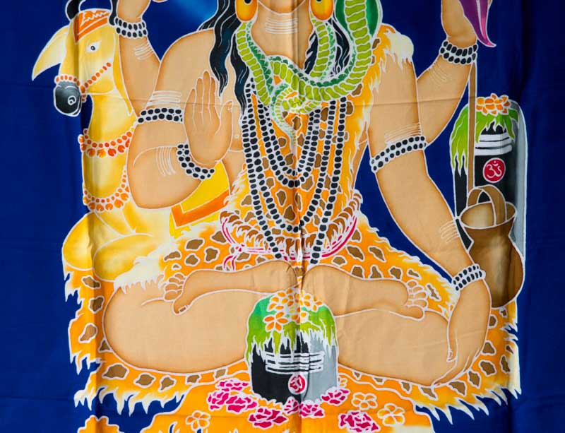 Batik Lord Shiva – Tenture Murale Spirituelle en Toile de Coton