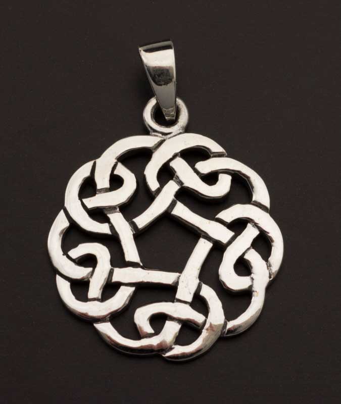 Pendentif celte nœud irlandais – entrelacs celtique en argent massif 925
