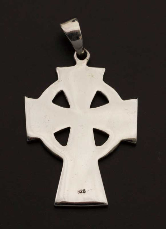 Pendentif croix celtique crucifix celte irlandais en argent massif 925