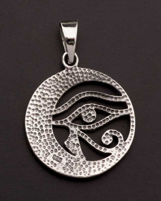 Pendentif Œil d’Horus en argent massif 925 – Symbole de protection et de renouveau