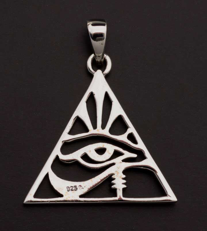 Pendentif Œil d’Horus en argent massif 925 – Élégance mystique et symbolisme ancien