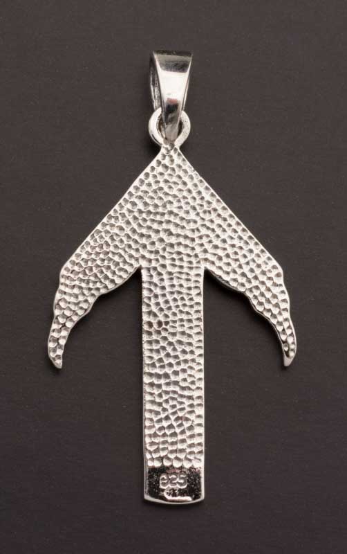 Pendentif Rune Tiwaz en Argent 925 – Symbole Viking de Tyr