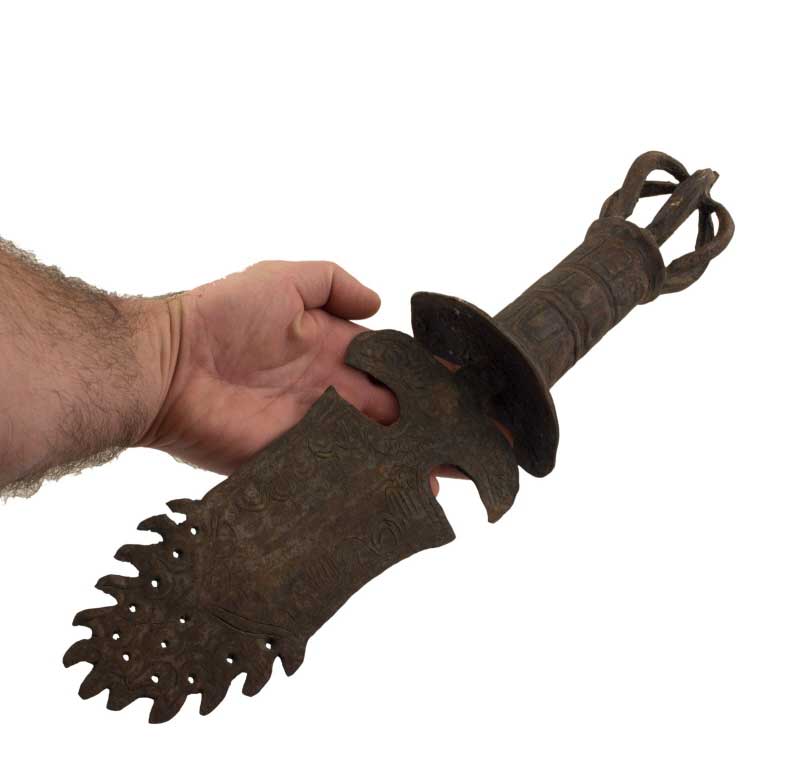 Khadga – Épée de Manjushri en Fer, Objet Rituel du Bouddhisme Tibétain