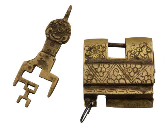 Cadenas Décoratif D'Inspiration Tibétaine En Laiton Antique – Artisanat Du Népal