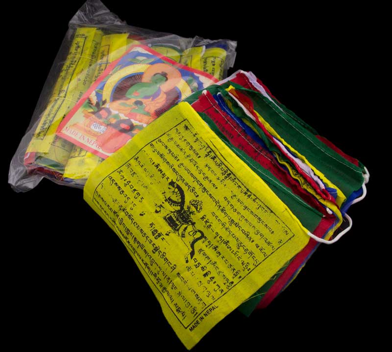 Drapeaux de Prières Tibétains Lungta Bouddhistes – Lot de 100 Drapeaux du Népal