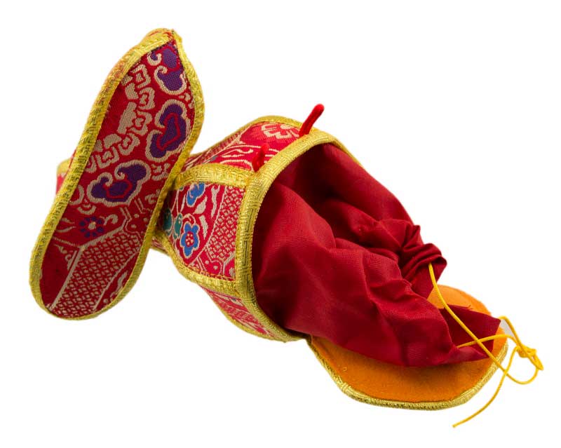 Housse en Brocart pour Cloche Tibétaine et Dorje – Étui de Protection