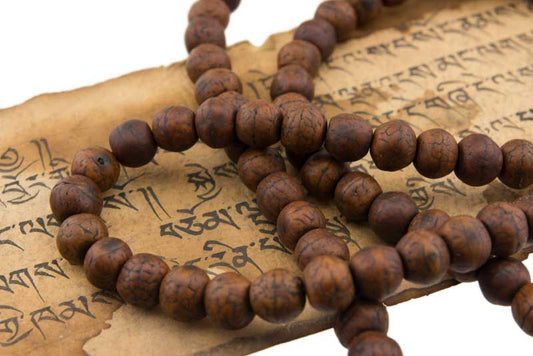 Ancien Mala Tibétain De Moine Bouddhiste – Graines De Bodhi Véritables Arbre De Bouddha