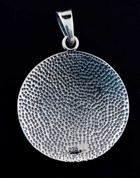 Pendentif Maçonnique Circulaire en Argent 925 – Symbole de Fraternité et de Tradition