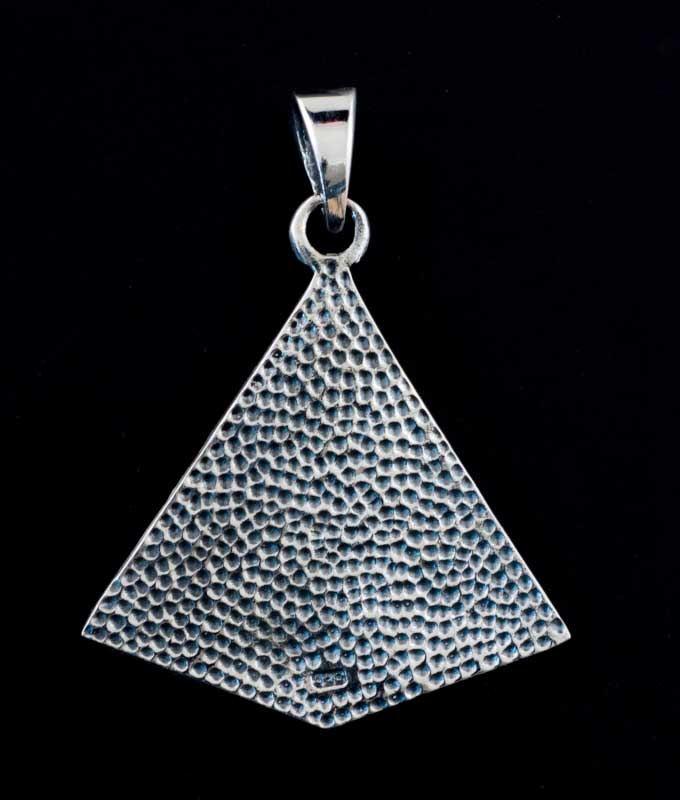 Pendentif Pyramide en Argent 925 – Œil de la Providence et Géométrie Sacrée