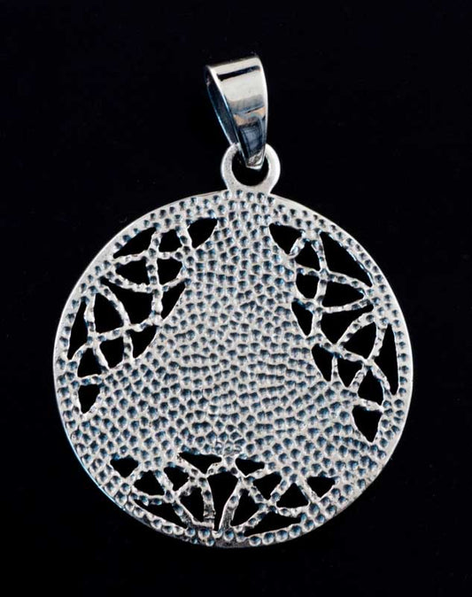 Pendentif Maçonnique en Argent 925 – Œil d’Horus et Géométrie Sacrée
