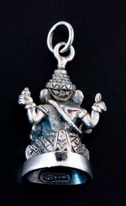Amulette Pendentif De Lord Ganesha Élégant En Argent Massif 925
