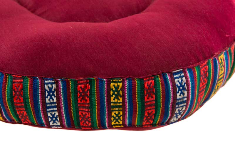 Zafu De Méditation Népalais – Coussin Rond Traditionnel En Kapok Naturel
